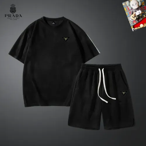 Prada Tracksuits Short Sleeved For Men #1427482 $48.00 USD, Wholesale Replica Prada Tracksuits