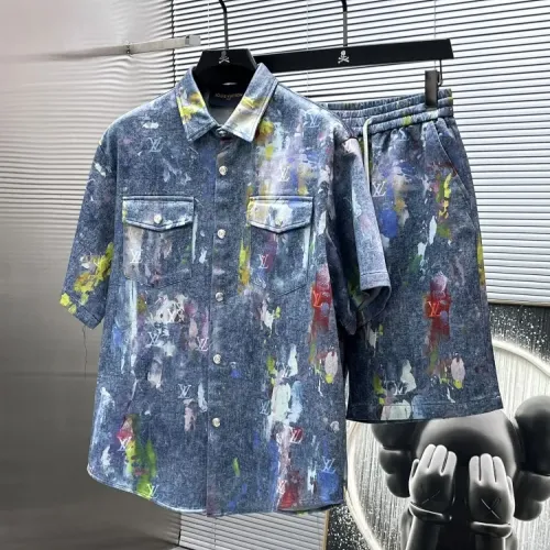 Louis Vuitton LV Tracksuits Short Sleeved For Men #1427836 $68.00 USD, Wholesale Replica Louis Vuitton LV Tracksuits