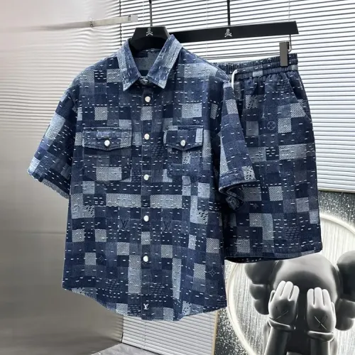 Louis Vuitton LV Tracksuits Short Sleeved For Men #1427838 $68.00 USD, Wholesale Replica Louis Vuitton LV Tracksuits