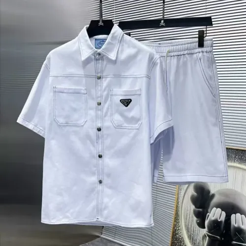 Prada Tracksuits Short Sleeved For Men #1428344 $68.00 USD, Wholesale Replica Prada Tracksuits