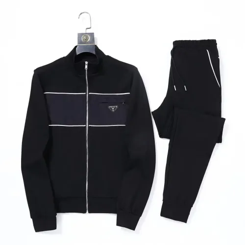 Prada Tracksuits Long Sleeved For Men #1428799 $92.00 USD, Wholesale Replica Prada Tracksuits