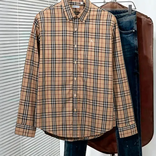 Replica Burberry Shirts Long Sleeved For Men #1428985 $34.00 USD for Wholesale