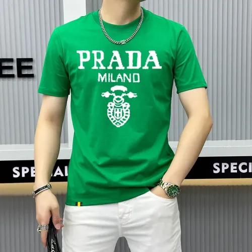 Prada T-Shirts Short Sleeved For Men #1429260 $40.00 USD, Wholesale Replica Prada T-Shirts