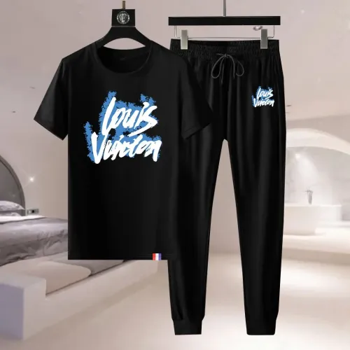 Louis Vuitton LV Tracksuits Short Sleeved For Men #1429396 $76.00 USD, Wholesale Replica Louis Vuitton LV Tracksuits