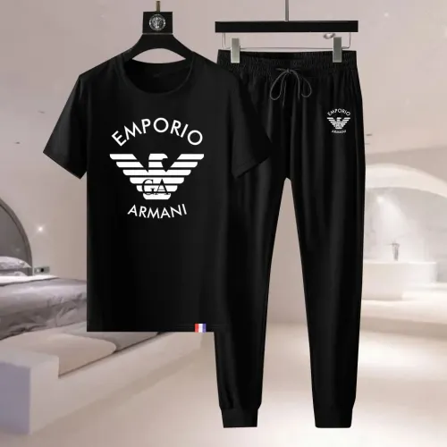 Armani Tracksuits Short Sleeved For Men #1429401 $76.00 USD, Wholesale Replica Armani Tracksuits