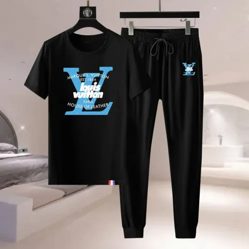 Louis Vuitton LV Tracksuits Short Sleeved For Men #1429404 $76.00 USD, Wholesale Replica Louis Vuitton LV Tracksuits