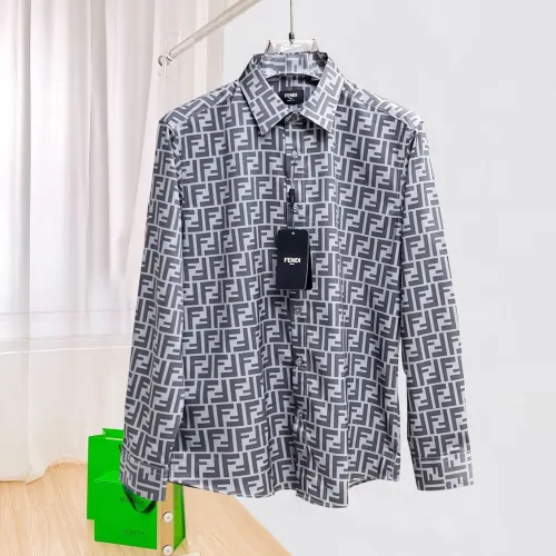 Fendi Shirts Long Sleeved For Men #1430139 $80.00 USD, Wholesale Replica Fendi Shirts