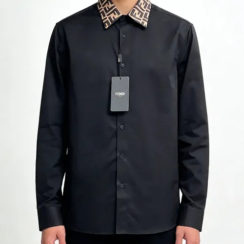 Replica Fendi Shirts Long Sleeved For Men #1430140 $80.00 USD for Wholesale