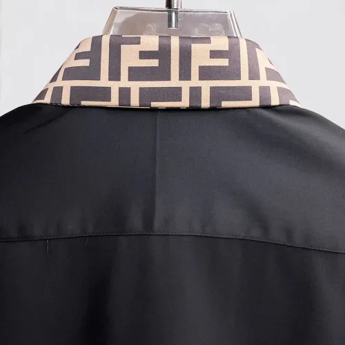 Replica Fendi Shirts Long Sleeved For Men #1430140 $80.00 USD for Wholesale
