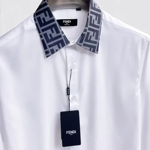 Replica Fendi Shirts Long Sleeved For Men #1430141 $80.00 USD for Wholesale