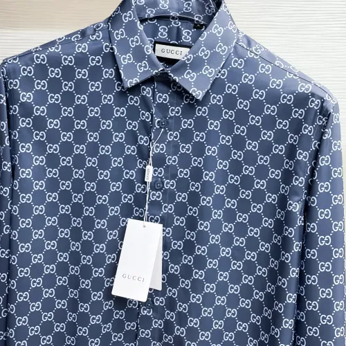 Replica Gucci Shirts Long Sleeved For Men #1430143 $80.00 USD for Wholesale
