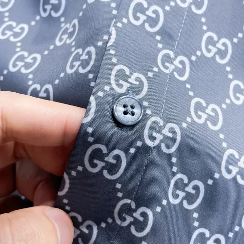 Replica Gucci Shirts Long Sleeved For Men #1430143 $80.00 USD for Wholesale