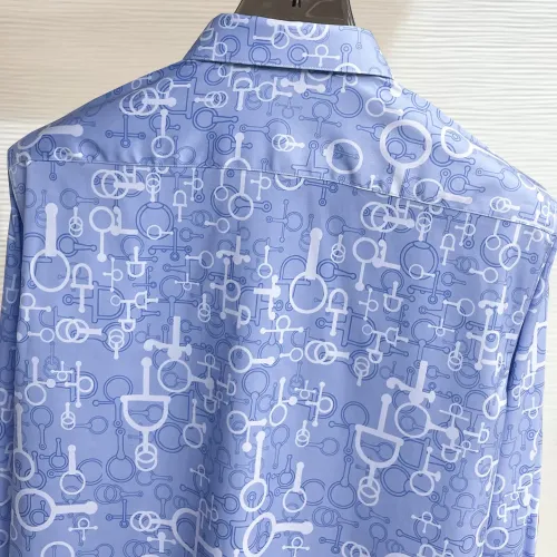 Replica Hermes Shirts Long Sleeved For Men #1430146 $80.00 USD for Wholesale