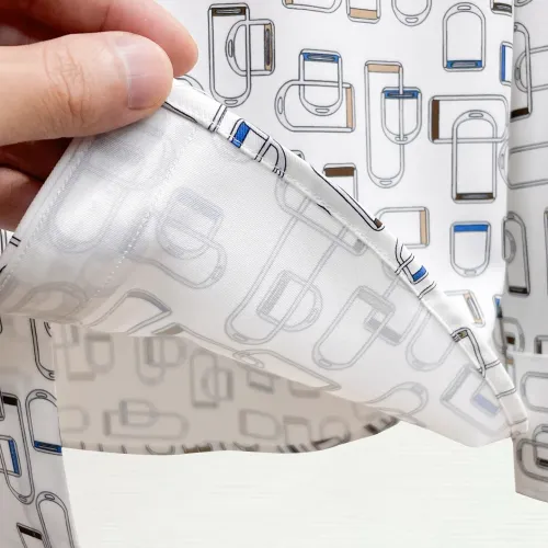 Replica Hermes Shirts Long Sleeved For Men #1430147 $80.00 USD for Wholesale