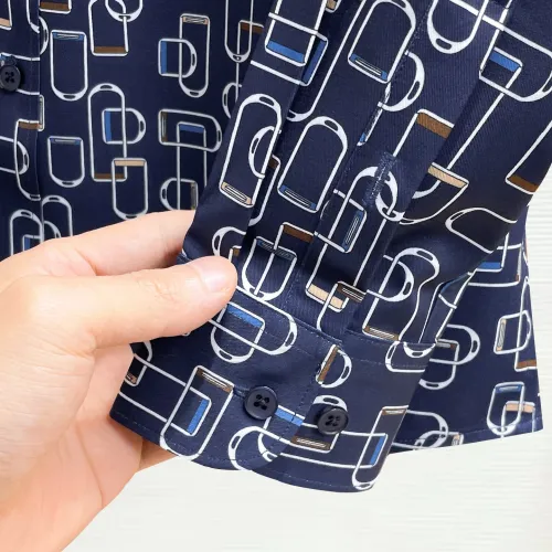 Replica Hermes Shirts Long Sleeved For Men #1430148 $80.00 USD for Wholesale