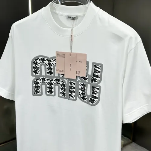 Replica MIU MIU T-Shirts Short Sleeved For Men #1430379 $82.00 USD for Wholesale