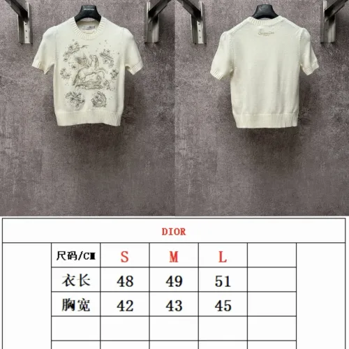 Replica Christian Dior T-Shirts Short Sleeved For Women #1430692 $92.00 USD for Wholesale