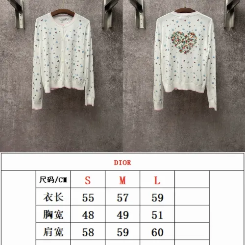 Replica Christian Dior Sweaters Long Sleeved For Women #1430698 $98.00 USD for Wholesale