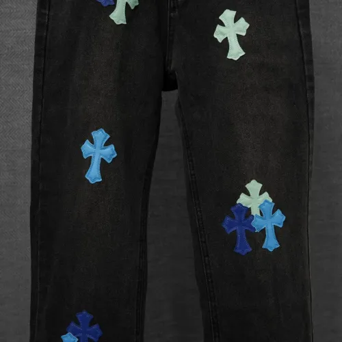 Replica Chrome Hearts Jeans For Men #1430743 $48.00 USD for Wholesale