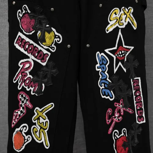 Replica Chrome Hearts Jeans For Men #1430772 $52.00 USD for Wholesale