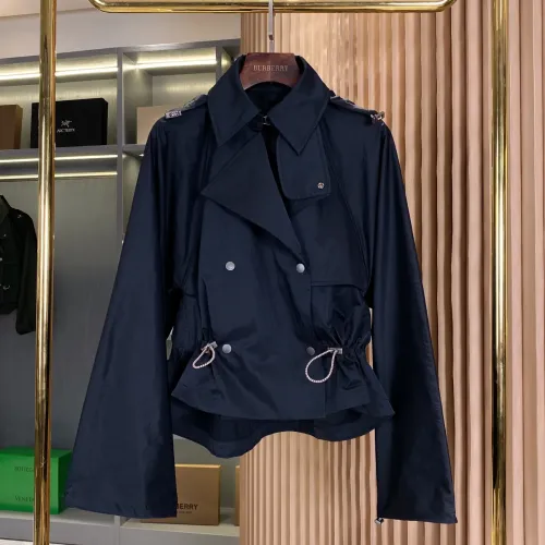 Burberry Trench Coat Long Sleeved For Women #1431445 $132.00 USD, Wholesale Replica Burberry Trench Coat