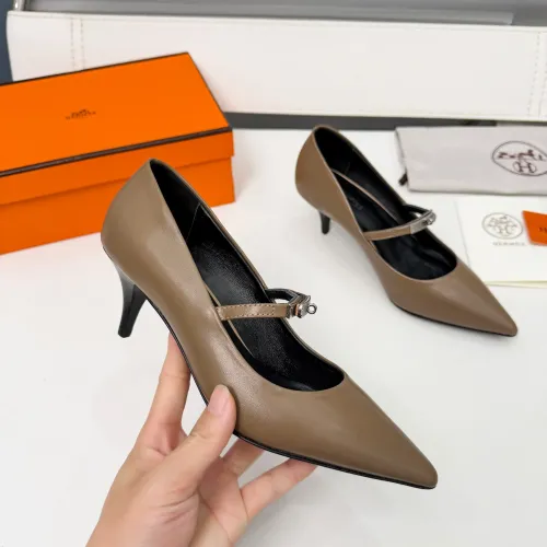 Replica Hermes High-Heeled Shoes For Women #1431679 $98.00 USD for Wholesale