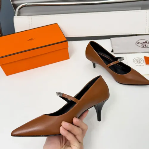 Replica Hermes High-Heeled Shoes For Women #1431680 $98.00 USD for Wholesale