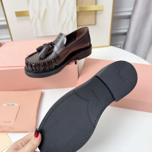 Replica MIU MIU Leather Shoes For Women #1431850 $108.00 USD for Wholesale