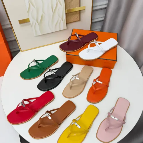 Replica Hermes Slippers For Women #1432096 $82.00 USD for Wholesale