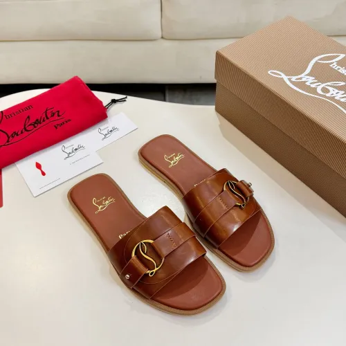 Replica Christian Louboutin CL Slippers For Women #1432223 $96.00 USD for Wholesale