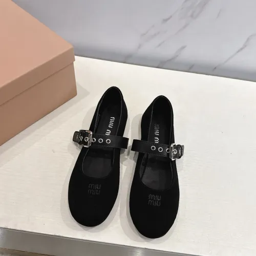 Replica MIU MIU Flat Shoes For Women #1432292 $96.00 USD for Wholesale
