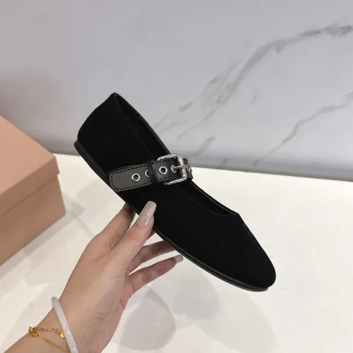 Replica MIU MIU Flat Shoes For Women #1432292 $96.00 USD for Wholesale