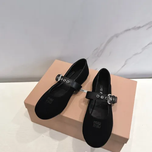 Replica MIU MIU Flat Shoes For Women #1432292 $96.00 USD for Wholesale