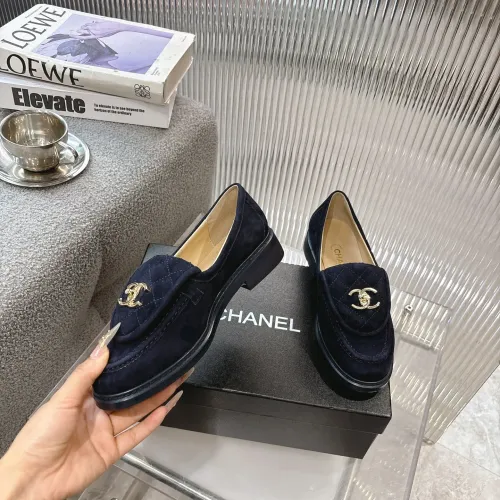 Replica Chanel Leather Shoes For Women #1432496 $92.00 USD for Wholesale