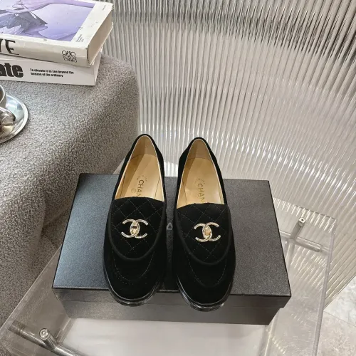 Replica Chanel Leather Shoes For Women #1432497 $92.00 USD for Wholesale