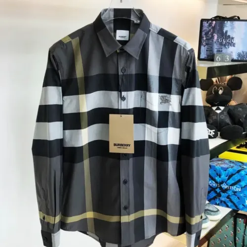 Burberry Shirts Long Sleeved For Men #1432669 $64.00 USD, Wholesale Replica Burberry Shirts