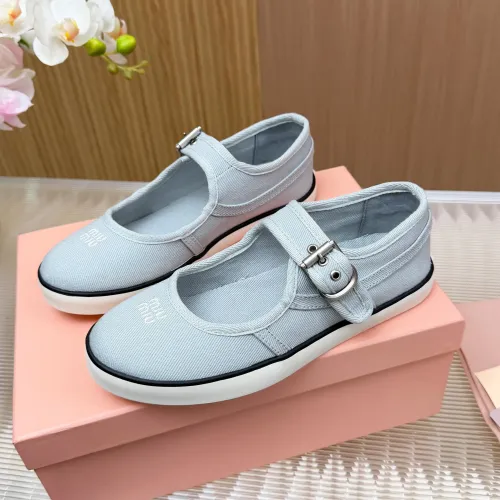 MIU MIU Flat Shoes For Women #1433018 $76.00 USD, Wholesale Replica MIU MIU Flat Shoes
