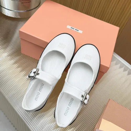 Replica MIU MIU Flat Shoes For Women #1433019 $76.00 USD for Wholesale