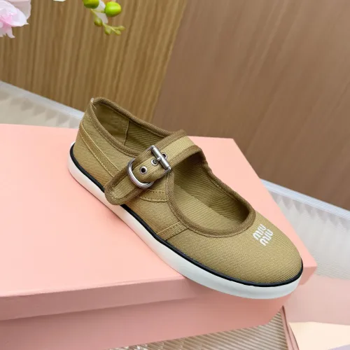 Replica MIU MIU Flat Shoes For Women #1433022 $76.00 USD for Wholesale