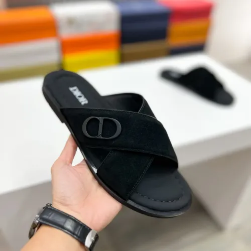 Replica Christian Dior Slippers For Men #1433215 $60.00 USD for Wholesale