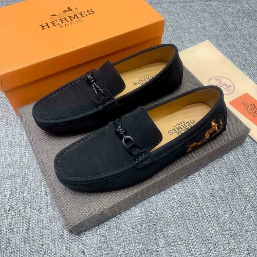 Hermes Leather Shoes For Men #1433300 $85.00 USD, Wholesale Replica Hermes Leather Shoes
