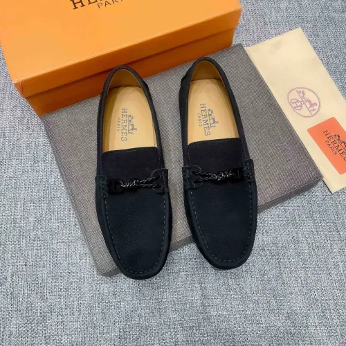Replica Hermes Leather Shoes For Men #1433300 $85.00 USD for Wholesale
