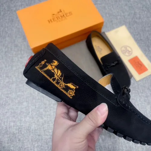 Replica Hermes Leather Shoes For Men #1433300 $85.00 USD for Wholesale