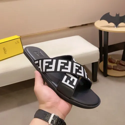 Replica Fendi Slippers For Men #1433317 $45.00 USD for Wholesale