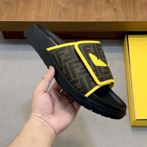 Replica Fendi Slippers For Men #1433358 $60.00 USD for Wholesale
