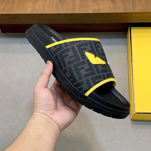Replica Fendi Slippers For Men #1433360 $60.00 USD for Wholesale