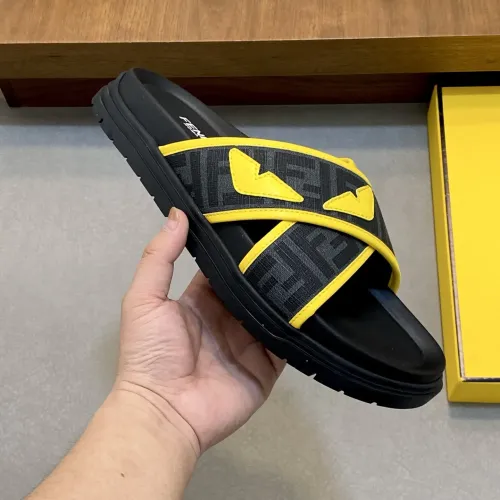 Replica Fendi Slippers For Men #1433362 $60.00 USD for Wholesale