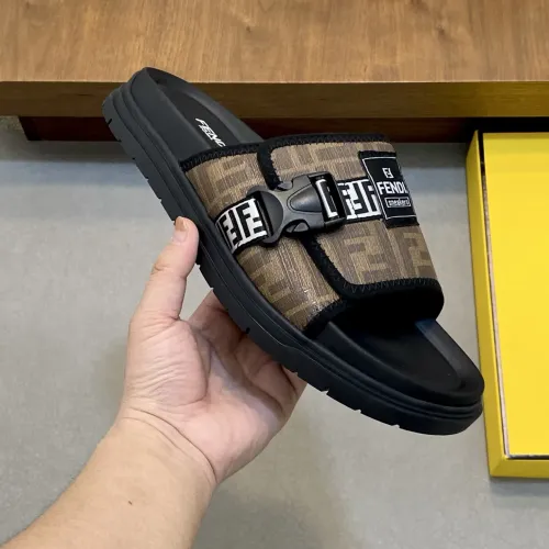 Replica Fendi Slippers For Men #1433363 $60.00 USD for Wholesale