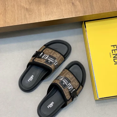 Replica Fendi Slippers For Men #1433363 $60.00 USD for Wholesale