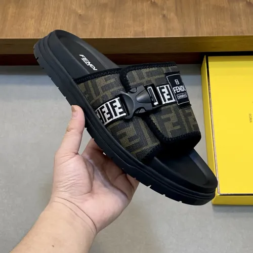 Replica Fendi Slippers For Men #1433364 $60.00 USD for Wholesale